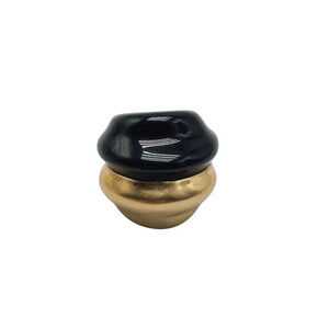 Zara Black Gold Chunky Dome Fashion Statement Ring Size 5.5